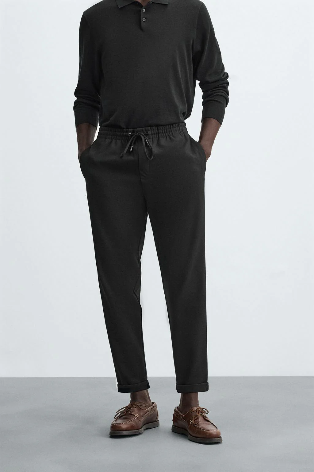 Basic Trousers - Black - Image 3