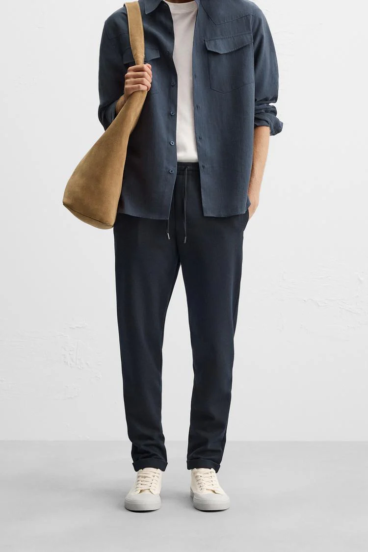 Basic Trousers - Navy - Image 2