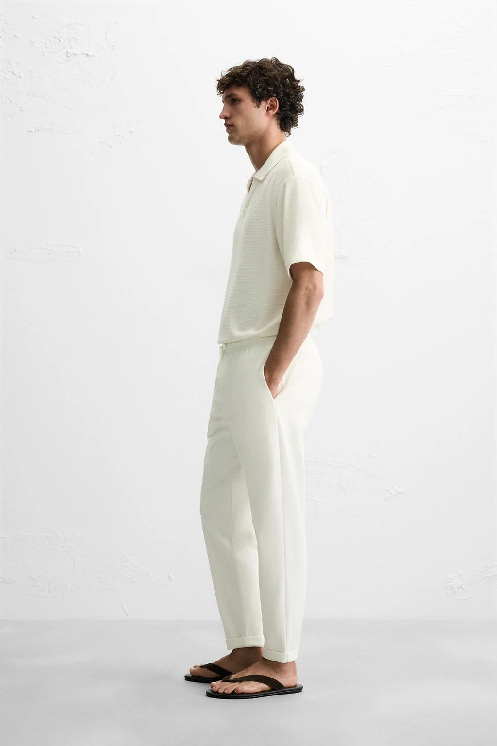 Basic Trousers - White - Image 6