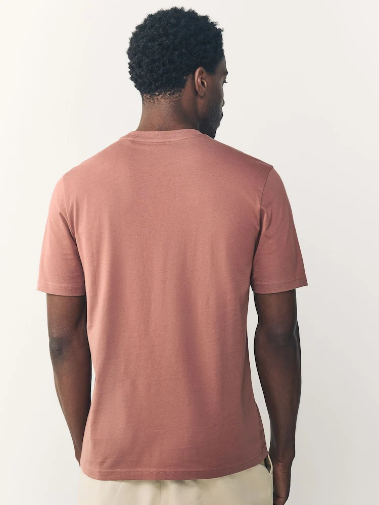 Crew Neck T-Shirt - Dusty Rose - Image 4