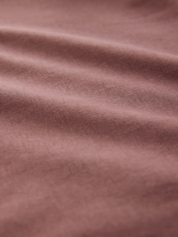 Crew Neck T-Shirt - Dusty Rose - Image 6