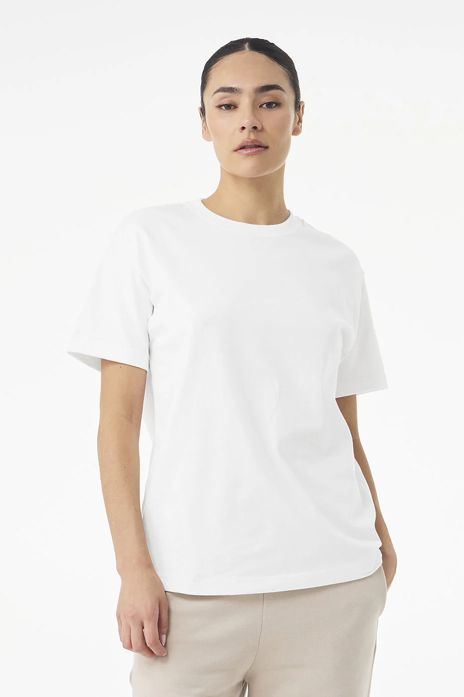 Drop Shoulder Oversized T-Shirt - White - Image 5
