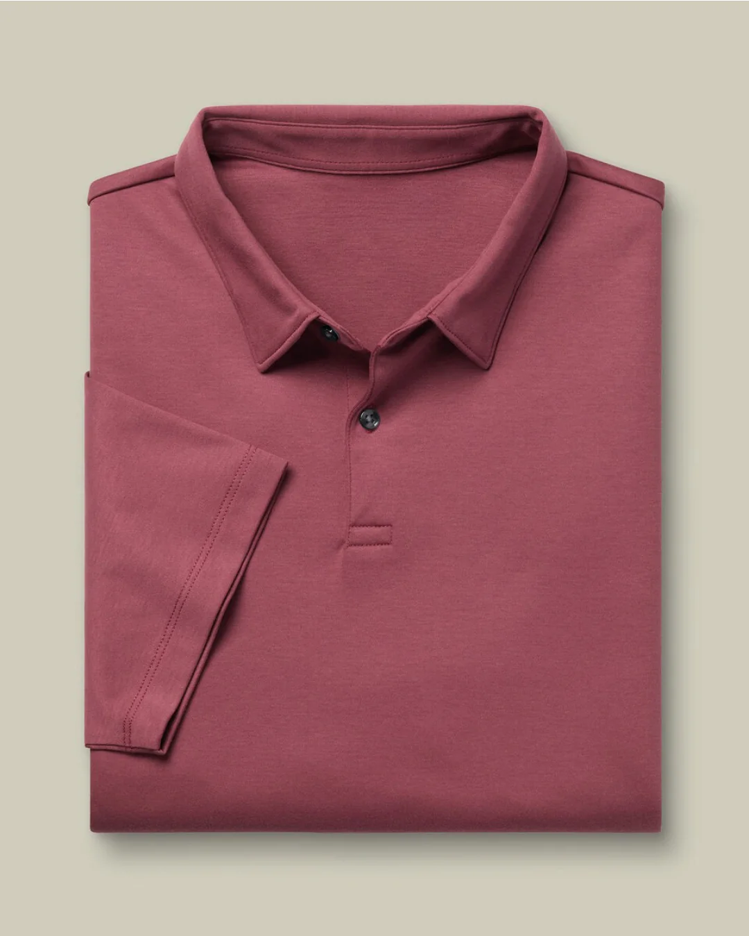 Flat Collar Polo - Dusty Rose - Image 3