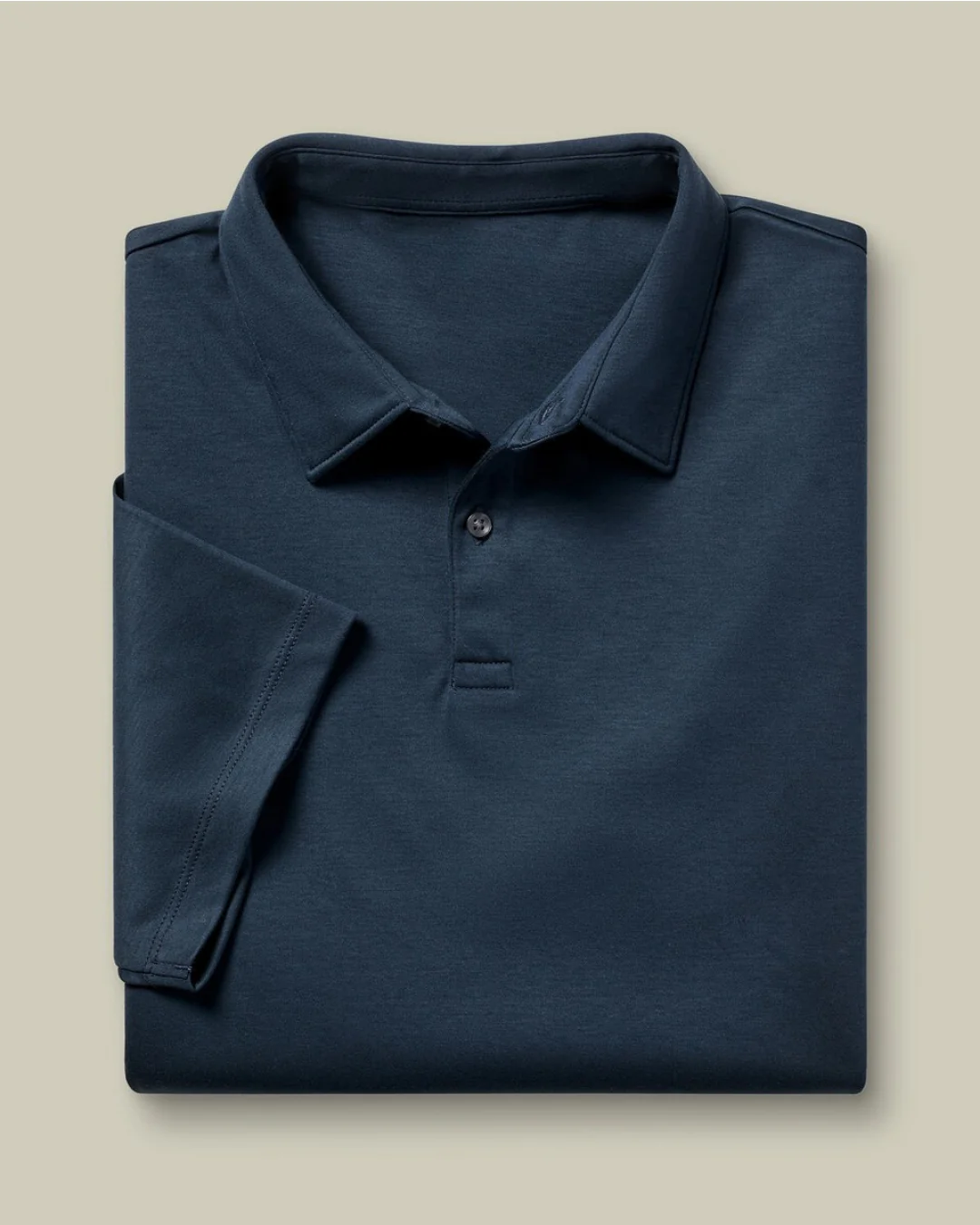 Flat Collar Polo - Navy - Image 3