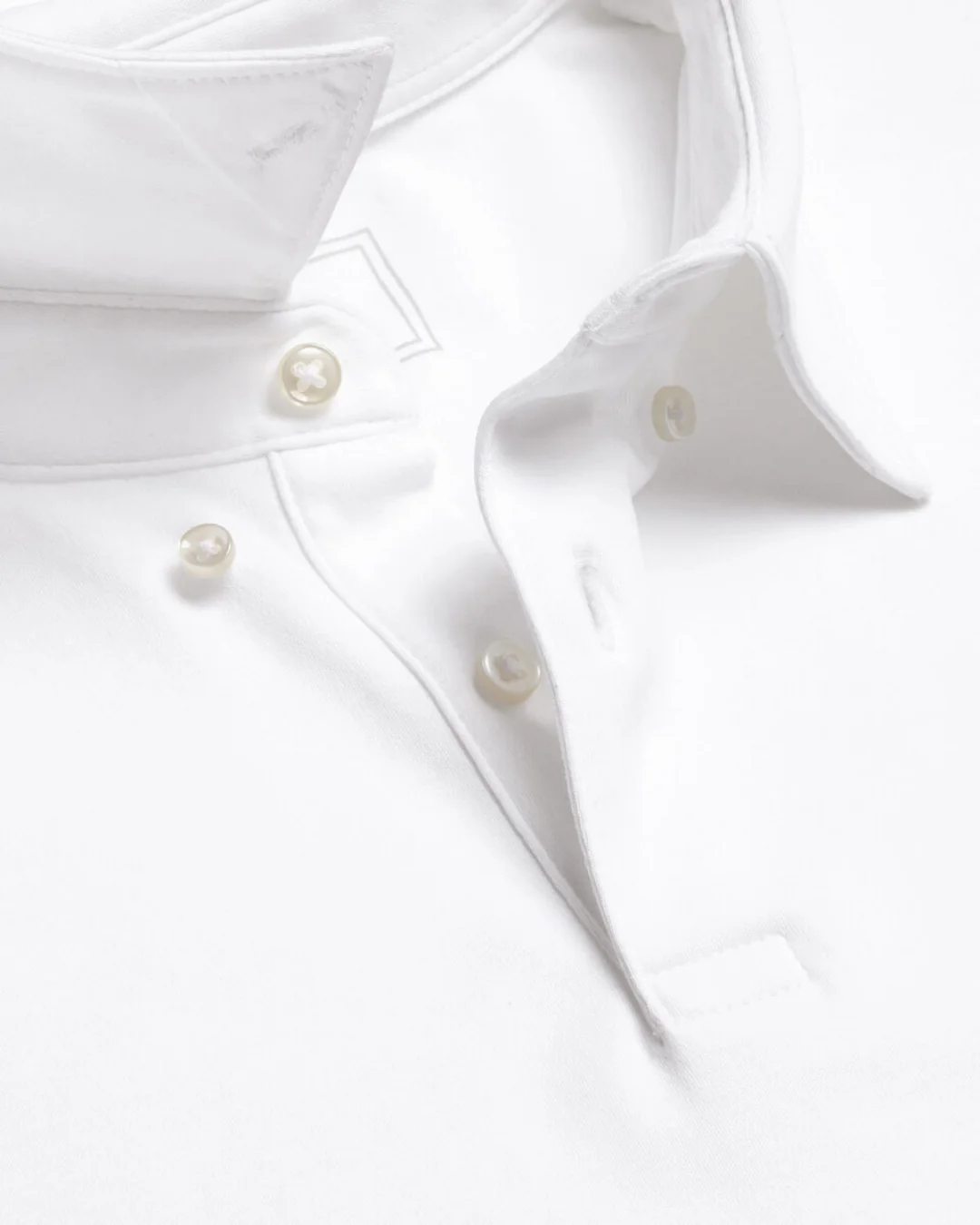 Flat Collar Polo - White - Image 3