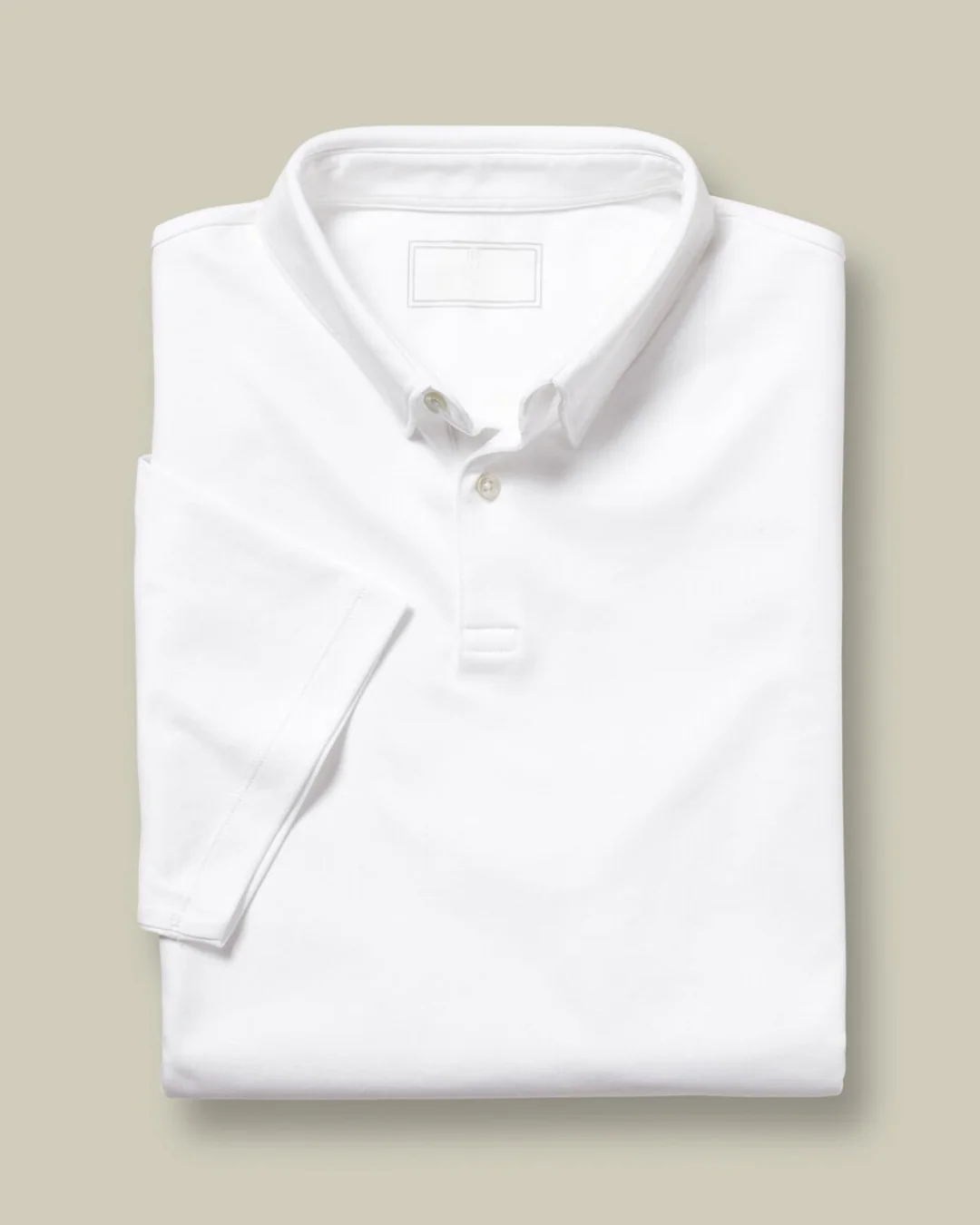 Flat Collar Polo - White - Image 4