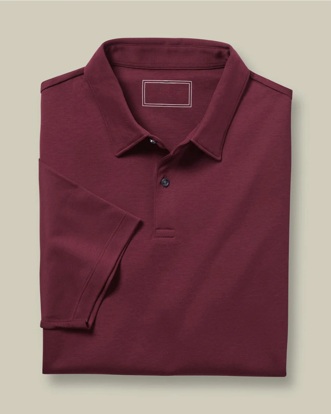 Flat Collar Polo - Wine - Image 5