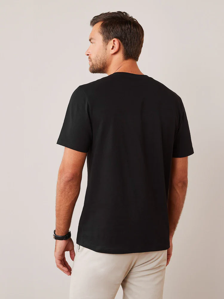 Crew Neck T-Shirt - Black - Image 3