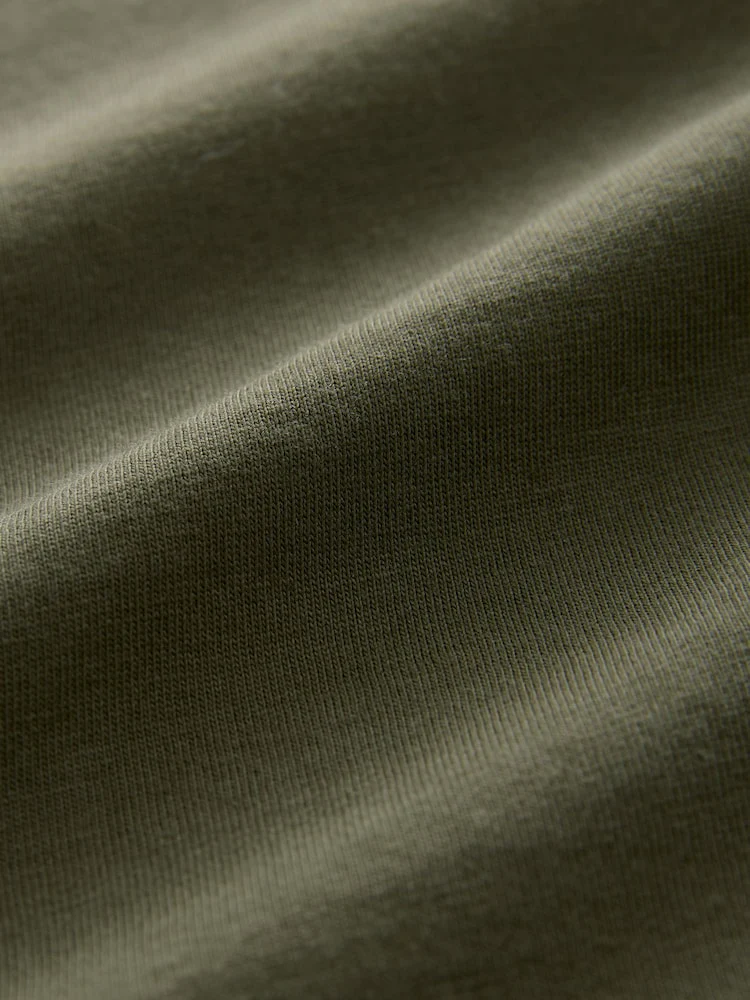 Crew Neck T-Shirt - Olive - Image 5