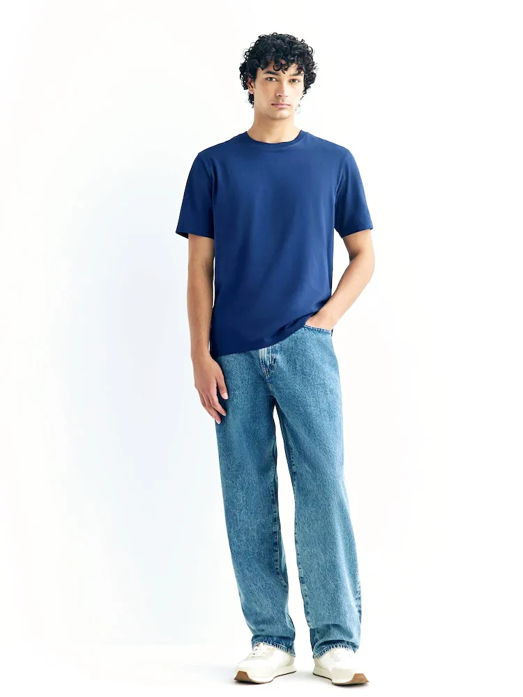 Crew Neck T-Shirt - Royal - Image 3