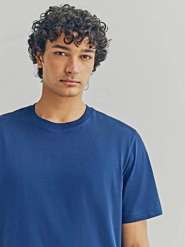 Crew Neck T-Shirt - Royal - Image 4
