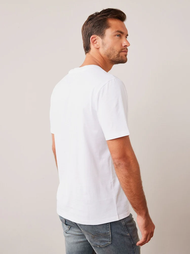 Crew Neck T-Shirt - White - Image 3