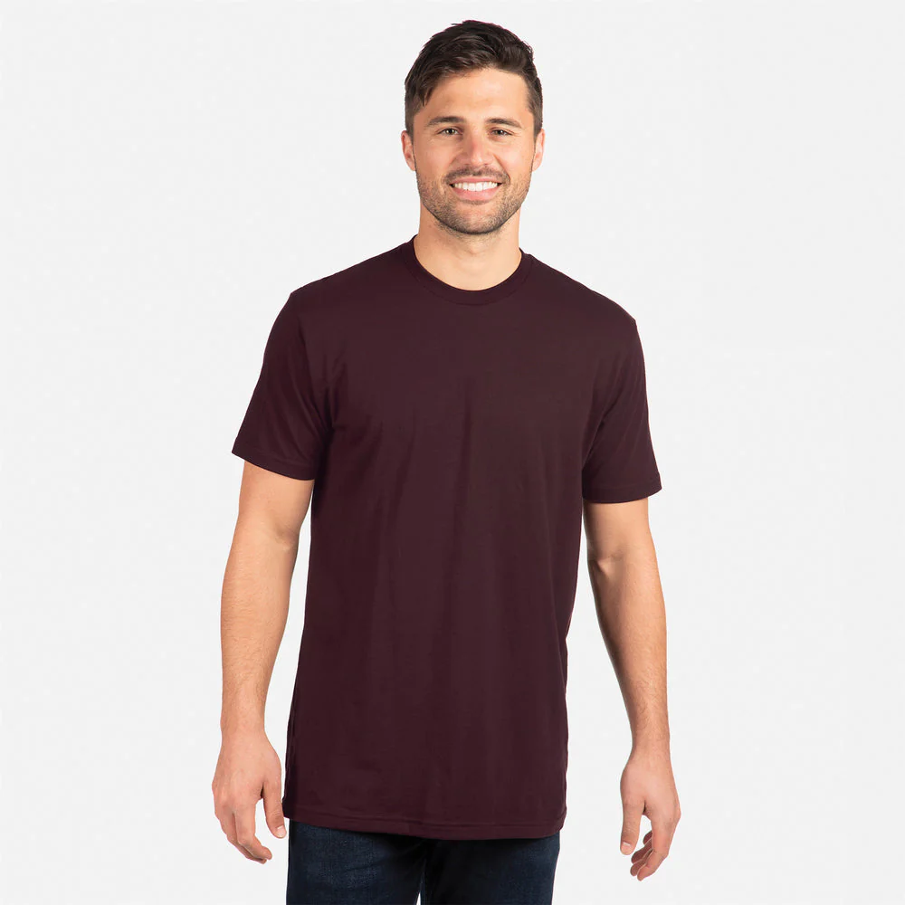 Crew Neck T-Shirt - Wine - Image 5